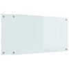 vidaXL Protection de cuisine Blanc 90 x 50 cm verre trempé