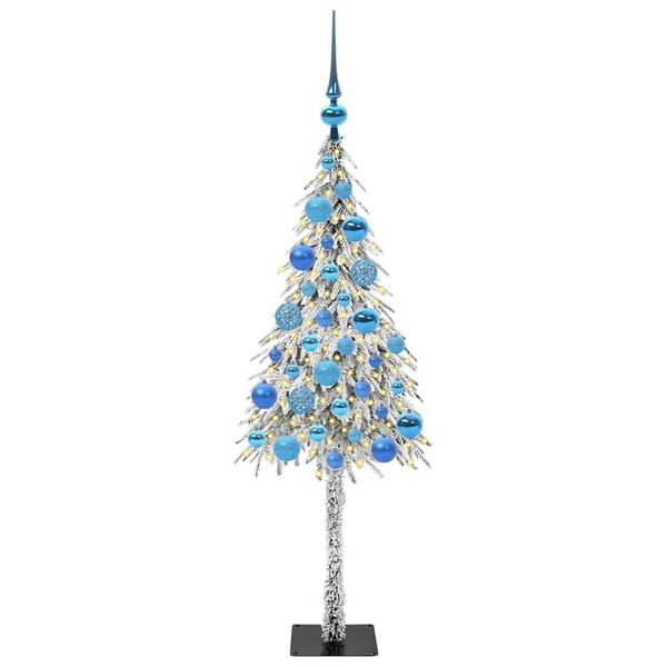 vidaXL Sapin de No&euml;l avec 150 LED Blanc 120 cm PE et Acier