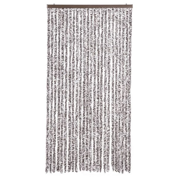 vidaXL Rideau anti-mouches marron et beige 100x230 cm chenille