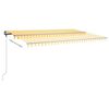 vidaXL Auvent manuel r&eacute;tractable sur pied 500x300 cm Jaune/Blanc