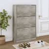 vidaXL Armoire &agrave; chaussures Gris b&eacute;ton 63x24x103 cm Bois d'ing&eacute;nierie