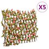 vidaXL&nbsp;Treillis de lierre artificiel extensible 5 pcs 180x60 cm
