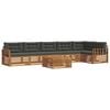 vidaXL Ensemble de canap&eacute;s d'ext&eacute;rieur 7 pc Naturel et Anthracite