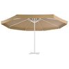 vidaXL Tissu de remplacement pour parasol d'extérieur Taupe 515 cm