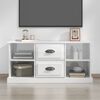 vidaXL Meuble TV blanc brillant 99,5x35,5x48 cm bois d'ing&eacute;nierie