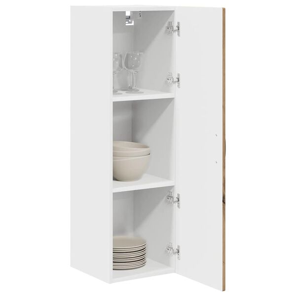 vidaXL Armoire de cuisine avec porte Ch&ecirc;ne artisanal 30 x 31 x 100 cm