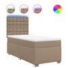 vidaXL Sommier &agrave; lattes de lit avec matelas Cappuccino 80x200 cm