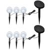 vidaXL Lampes de jardin &agrave; LED 6pcs Ancrage &agrave; piquet et panneau solaire
