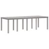 vidaXL Table de Jardin Gris clair 250 x 100 x 73 cm polyrotin