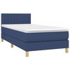 vidaXL Sommier &agrave; lattes de lit avec matelas Bleu 90x190 cm Tissu