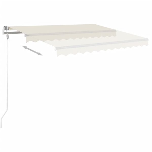 vidaXL Auvent r&eacute;tractable automatique 350x250 cm Cr&egrave;me