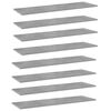 vidaXL Panneaux de biblioth&egrave;que 8pcs Gris b&eacute;ton 100x30x1,5cm Agglom&eacute;r&eacute;