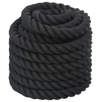 vidaXL Corde de combat noir 12 m 9 kg polyester