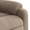 vidaXL Fauteuil inclinable de massage taupe tissu microfibre