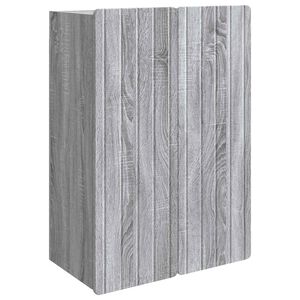 vidaXL Armoire Murale Sonoma gris 66 x 34,5 x 92 cm Bois d'ing&eacute;nierie