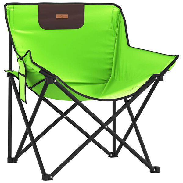 vidaXL Chaise de camping avec poche pliable lot de 2 vert