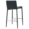 vidaXL Ensemble de bar 3 pcs Similicuir Noir