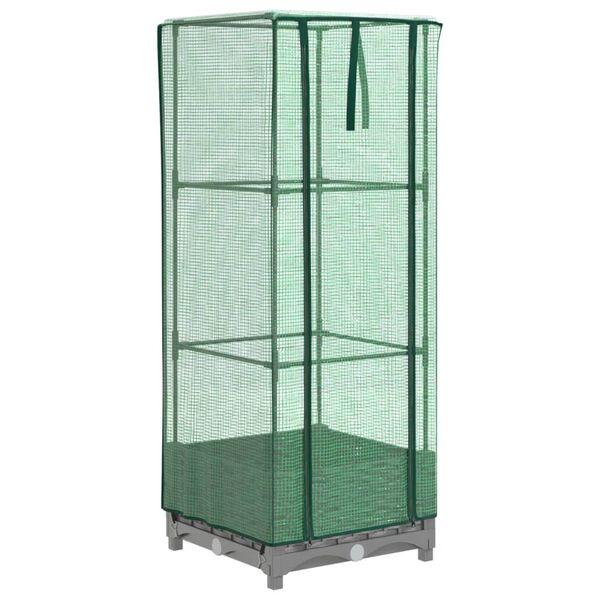 vidaXL Jardini&egrave;re sur&eacute;lev&eacute;e avec housse aspect rotin 40x40x123 cm