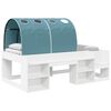 vidaXL Lit avec Tunnel 3 pc Blanc et bleu clair Bois d'ing&eacute;nierie