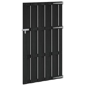 vidaXL Porte de Jardin 100 x 180 cm WPC et Aluminium Noir