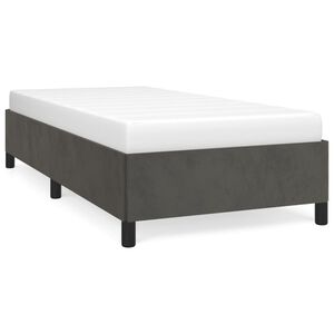 vidaXL Cadre de lit sans matelas gris fonc&eacute; 90x200 cm velours