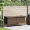 vidaXL Bo&icirc;te rangement jardin roues marron 160x55x75 cm r&eacute;sine tress&eacute;e