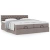 VidaXL Cadre de lit ottoman avec matelas taupe 200x200cm tissu