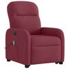 vidaXL Fauteuil inclinable de massage &eacute;lectrique Rouge bordeaux Tissu