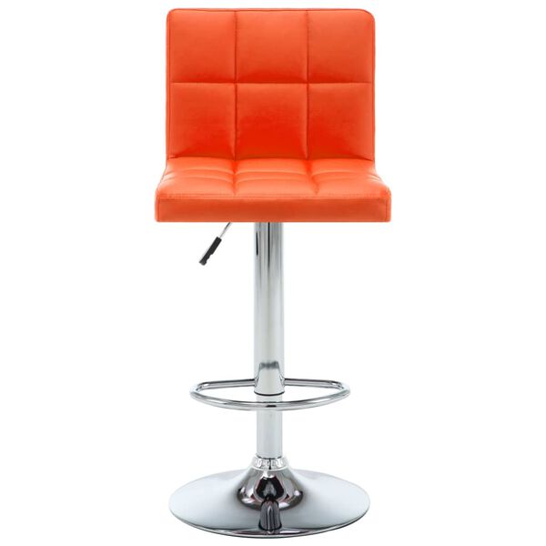 vidaXL Tabourets de bar lot de 2 orange similicuir