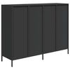 vidaXL Buffet noir 135x39x103,5 cm acier laminé à froid