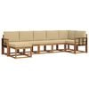 vidaXL Ensemble de canap&eacute;s d'ext&eacute;rieur 7 pc Naturel et Beige
