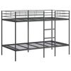 vidaXL Lit superpos&eacute; sans matelas noir 107x203 cm acier