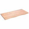 vidaXL Comptoir de salle de bain marron clair 100x50x2 cm bois trait&eacute;