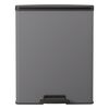 Curver Poubelle &agrave; p&eacute;dale Deco Rectangulaire 65 L Gris froid