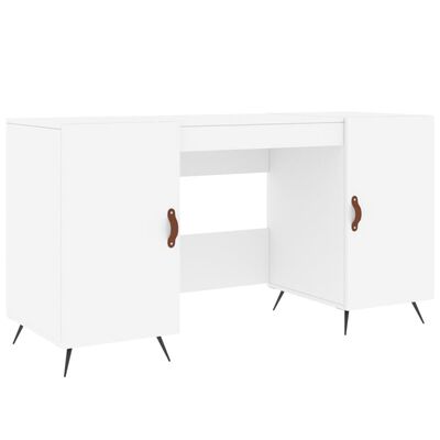 vidaXL Bureau blanc 140x50x75 cm bois d'ingénierie