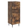 vidaXL Armoire &agrave; tiroirs Ch&ecirc;ne fum&eacute; 33 x 34,5 x 89,5 cm