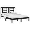 vidaXL Cadre de lit sans matelas noir 140x190 cm bois de pin massif