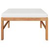 vidaXL Salon de jardin 3 pcs avec coussins cr&egrave;me Bois de teck
