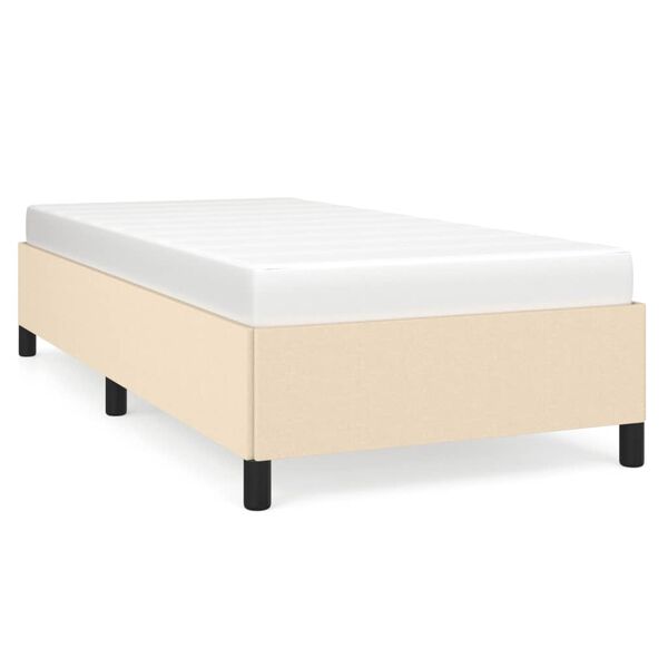 vidaXL Cadre de lit sans matelas cr&egrave;me 80x200 cm tissu
