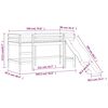 vidaXL Lit mezzanine enfants avec tour sans matelas 90x190 cm