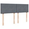 vidaXL Cadre de lit ottoman avec matelas gris fonc&eacute; 140x190 cm velours