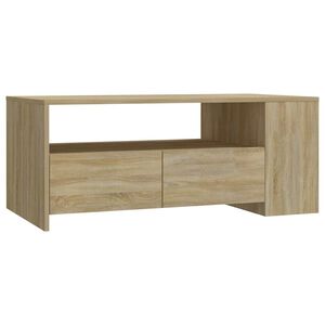 vidaXL Table basse ch&ecirc;ne sonoma 102x55x42 cm bois d'ing&eacute;nierie