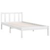 vidaXL Cadre de lit sans matelas blanc bois massif 100x200 cm