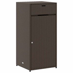 vidaXL Armoire de rangement jardin marron 55x55x111 cm r&eacute;sine tress&eacute;e