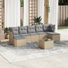 vidaXL Salon de jardin avec coussins 8 pcs beige r&eacute;sine tress&eacute;e
