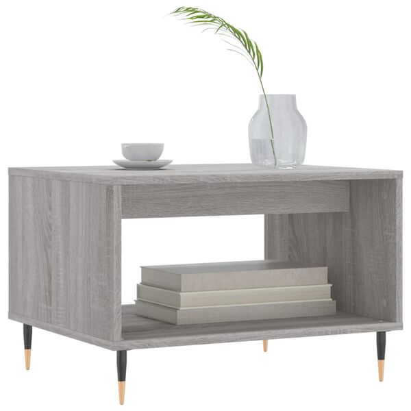 vidaXL Table basse sonoma gris 60x50x40 cm bois d'ing&eacute;nierie