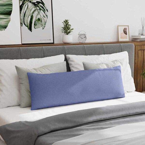 vidaXL Coussins de canapé 2 pcs Bleu 120 x 40 cm tissu