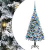 vidaXL Sapin de No&euml;l artificiel Blanc 120 cm PVC, Acier et Plastique