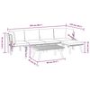vidaXL Salon de jardin 6 pcs avec coussins Bois d'acacia solide