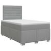 vidaXL Lit boxspring avec matelas Gris clair 120 x 190 cm Tissu